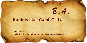 Berkovits Aurélia névjegykártya